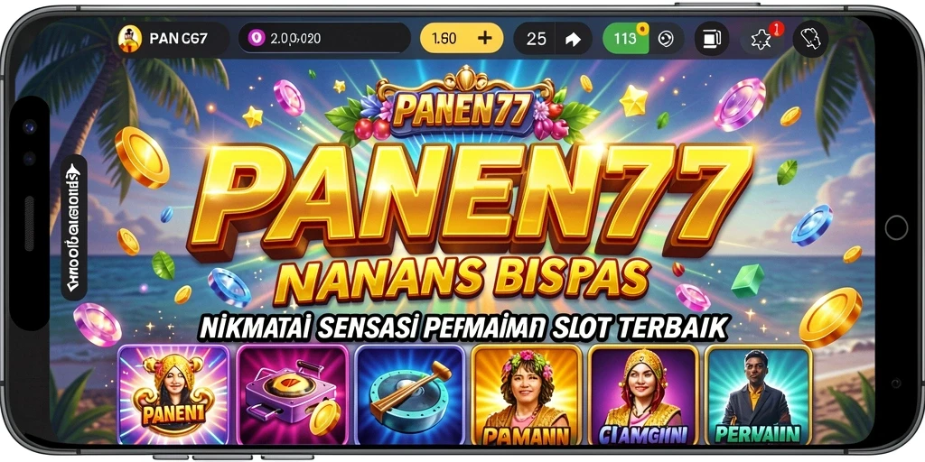 Tampilan gameplay Slot PANEN77 yang seru dan penuh warna.