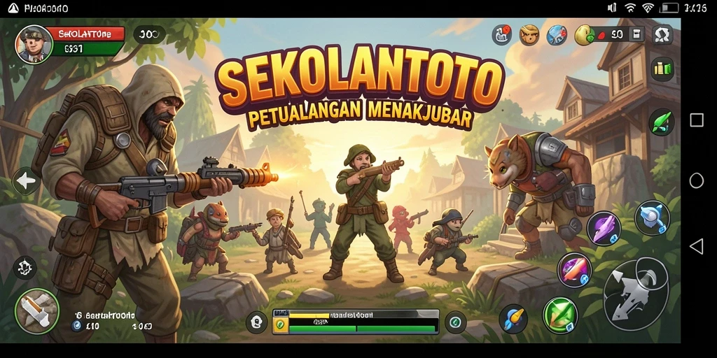Tampilan gameplay <strong>SEKOLAHTOTO</strong> yang menakjubkan dan dunia yang luas.