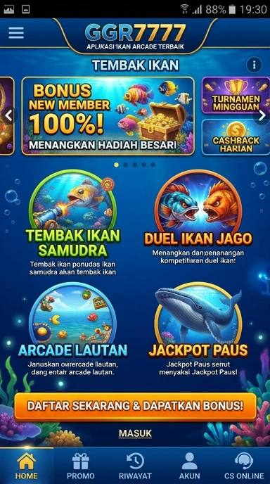 Halaman detail aplikasi yang menampilkan informasi dan ulasan ggr7777.